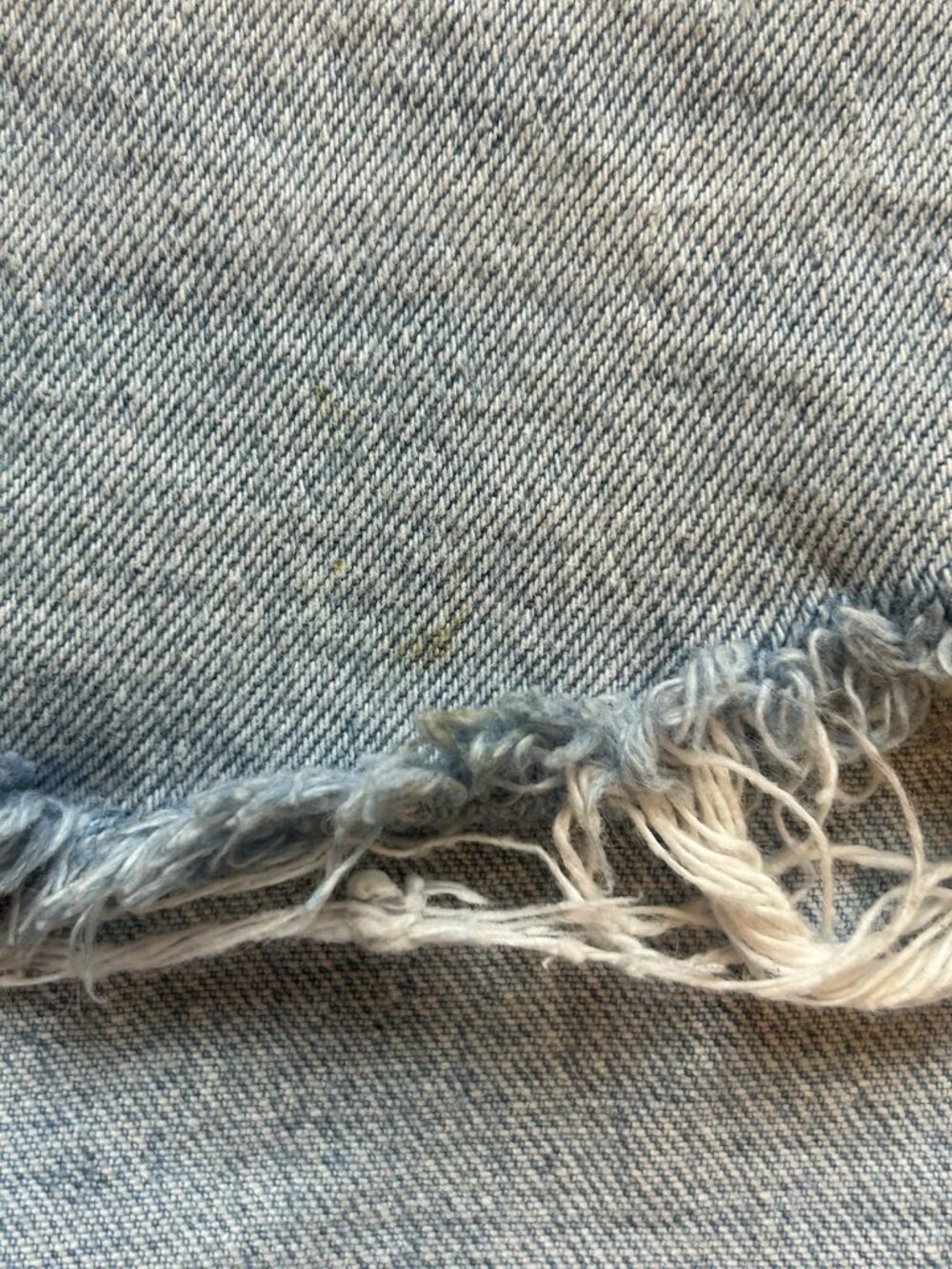 Abercrombie & Fitch Jorts Short Curve Love 35/20 Sparkle Fringe Denim Shorts Y2K - Picture 13 of 14